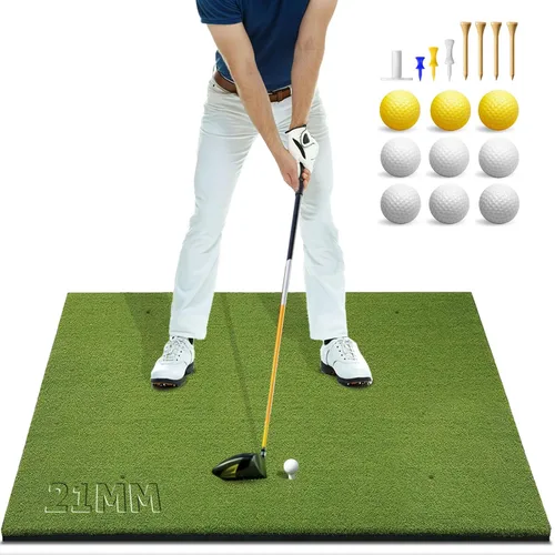 Alfombrilla de Golf Bltend: 5x4 pies & 5x5 pies Alfombrillas de Golpeo de Golf Resistente para Práctica al Aire Libre/Interior, Ayuda de