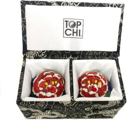 Vista 2 de Top Chi Bolas de peonía Baoding de alta calidad. Bolas chinas de salud chinas para terapia de manos, ejercicio y alivio del estrés