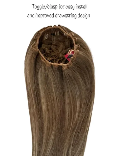 Vista 4 de Girly Curls Porrista 11 pulgadas - Cola de caballo recta para niñas y adolescentes (ángel)