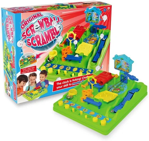 Vista 7 de Screwball Scramble Level Up - Juego de mesa para niños, carrera de obstáculos cronometrada con canicas, juguetes navideños y juegos de Navidad