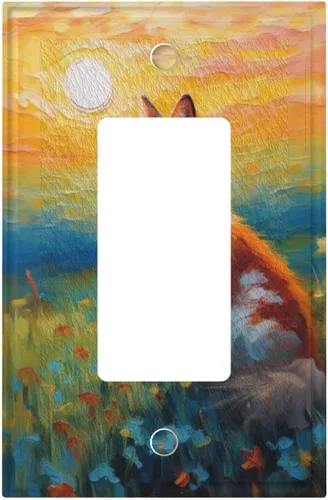 Vista 154 de Cubiertas de Interruptor de Luz Artísticas Decorativas Boho Figura Abstracta Interruptor de Pared Único Placa de Interruptor Decorativo Placa