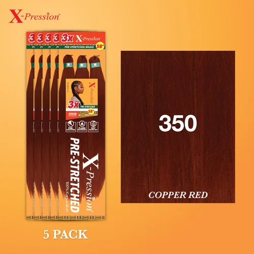 Vista 251 de Sensationnel X-Pression - Trenzas prestiradas, 3 unidades, 58 pulgadas, paquete de 1 unidad, 1B