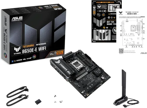 Vista 5 de ASUS TUF GAMING B650E-E WIFI AMD AM5 B650 ATX placa base, 8+2+1 etapas de 80A DrMOS, DDR5, lista para PCIe 5.0, 3x M.2, Wi-Fi 6E, LAN de 2.5 Gb