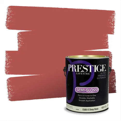 Vista 166 de Prestige Paints Pintura exterior e imprimación en uno, 1 galón, plano, coincidencia comparable de Valspar* Amber Rose*