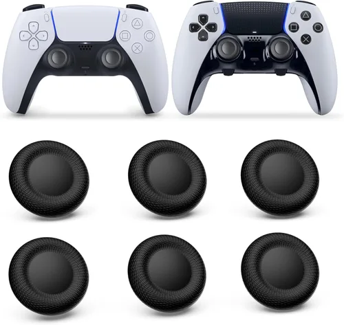 Vista 9 de NEWDERY Joystick Replacement Grip Caps for PS4/PS5 Controller, PS5/PS4 Thumb Grips Caps, Anti-Stickiness, Anti-Slip, Anti-Scratch, Anti-Fingerprint