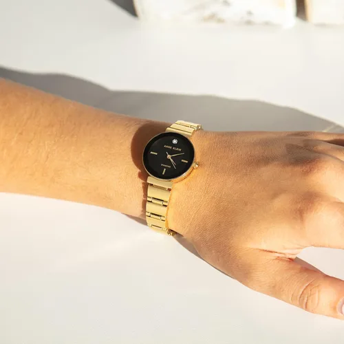 Vista 30 de Anne Klein Reloj de pulsera con esfera de diamante genuino para mujer