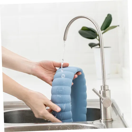 Vista 3 de Bolsa de agua caliente en forma de U con funda de punto extraíble lavable y lavable, bolsa de calor de gel de sílice para el cuidado del cuello