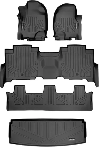 Vista 10 de MAXLINER Alfombrillas de segunda fila, color negro para Ford Expedition/Lincoln Navigator 2007-2017