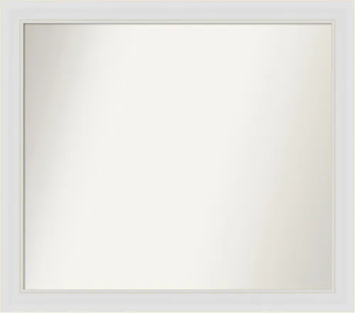 Vista 407 de Amanti Art White Bathroom Mirror for Over Sink, 25x48 Custom Made Flair Soft White Rectangle Vanity Mirror, Oversize Casual Wood Frame, Hangs