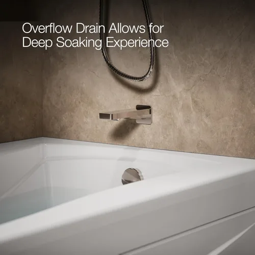 Vista 5 de Kohler 1259-RA-0 Mariposa 72.4 in x 36.0 in baño alcobólico, drenaje derecho, Blanco