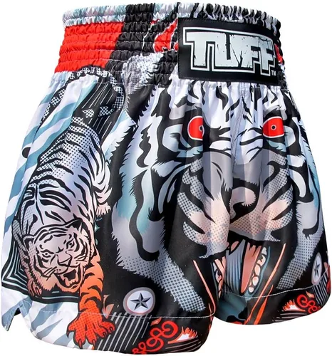 Vista 3 de Tuff Sport Boxeo Muay Thai Shorts Tiger Kick Artes Marciales Entrenamiento Gimnasio Ropa Troncos