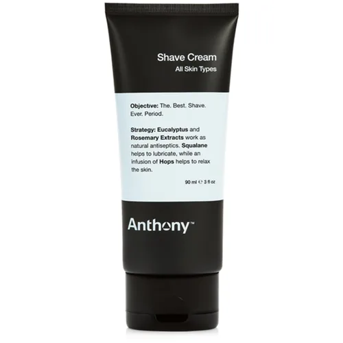 Anthony Crema de afeitar para hombre para pieles sensibles: extractos de escualano, eucalipto, menta verde y romero, ayuda a calmar, refrescar,