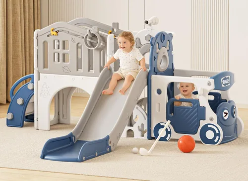 XJD Sandalias para niños pequeños 10 en 1 (azul, L)