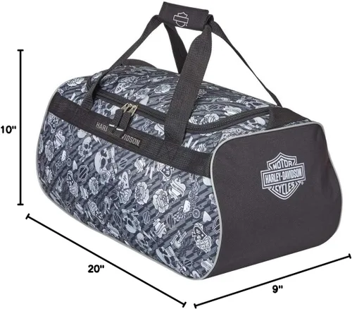 Vista 3 de Harley-Davidson Logo Sport DuffelVintage, Tatuaje Gris, Logo Sport Duffel