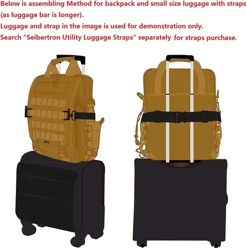 Vista 5 de Seibertron Pro-Multifunción Bandolera Bolsa de Mensajero para Laptop de 14.1" o 17.3