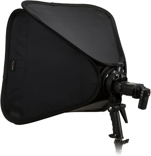 Vista 3 de Fotodiox Softbox plegable de 20 x 20 pulgadas, 1 kit de flash con disparador remoto para Canon, caja de luz plegable y soporte de luz rápida