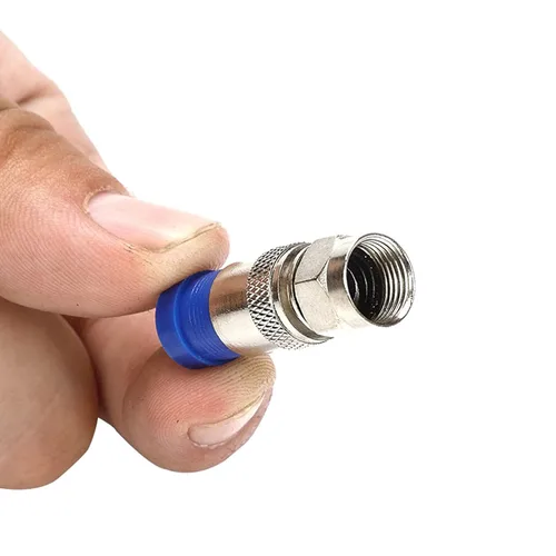 Vista 5 de RG6 - Adaptador coaxial de compresión tipo F para antena recta, paquete de 20