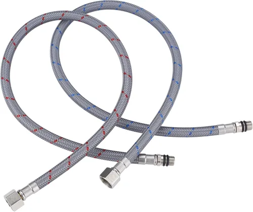 Vista 10 de ARCORA Manguera de grifo de baño de 40 pulgadas, líneas de suministro de nailon trenzado cUPC 3/8 pulgadas hembra Comp × M10 macho (1 par)