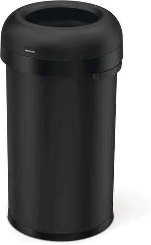 Vista 13 de simplehuman Papelera delgada con parte superior abierta de 50 litros / 13.2 galones, grado comercial, acero inoxidable cepillado de calibre pesado