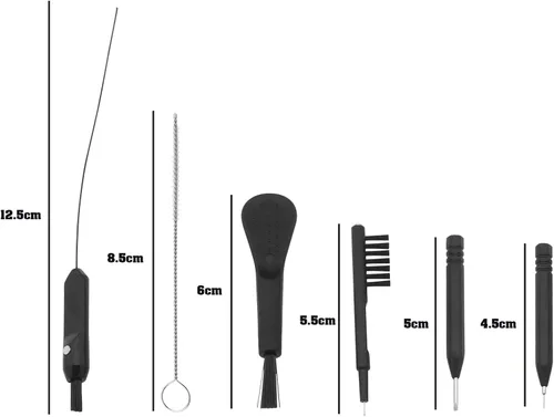 Vista 4 de ECSiNG Juego de 7 audífonos Kit de limpieza de audífonos portátiles Herramientas de limpieza para auriculares Amplificador de auriculares Kit