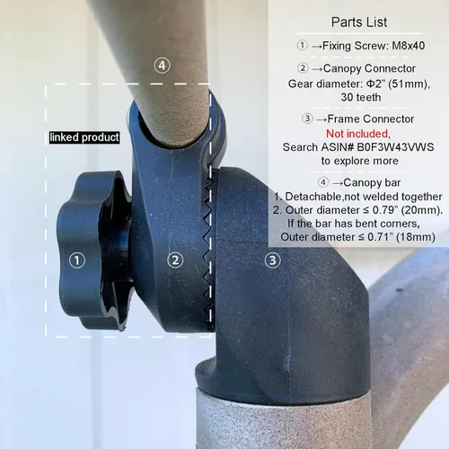 Vista 5 de Accesorios de plástico para columpio de jardín para RUS4180-2002 Swing, engranaje de 2 "con 30 dientes (1PCS/CTN)