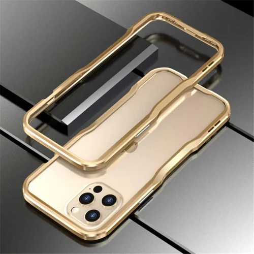 Vista 22 de Parachoques de aluminio compatibles con iPhone 12 Mini de 5.4 PULGADAS, estuche con marco metálico, parachoques delgado de diseño genial y Negro