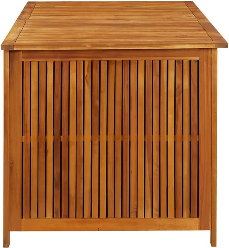 Vista 9 de vidaXL Caja de almacenamiento de madera para exteriores con tapa de elevación de gas, baúl de terraza con bolsa impermeable con cremallera