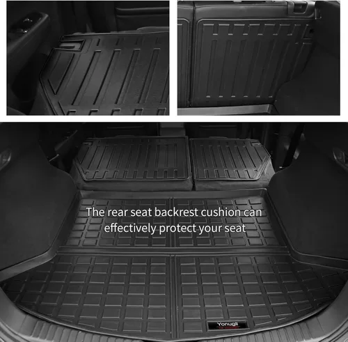 Vista 3 de Forro para maletero de carga para todo tipo de clima y alfombrilla para respaldo de asiento trasero compatible con Mazda CX5 2017 2018 2019 2020