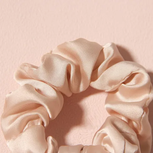 Vista 6 de Coleteros para el cabello para mujer, bufanda LFOUVRE Scrunchies, 2 piezas de bufandas anudadas para niñas, bufanda de satén sedoso, banda elástica