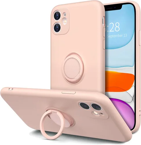 Vista 9 de Hython Funda para iPhone 11 con soporte de anillo [soporte de anillo giratorio de 360° con soporte magnético] [Soporte de montaje en automóvil] Negro