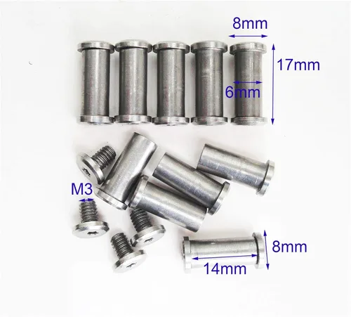 Vista 2 de Pasador de pivote para navaja de bolsillo, cuchillos plegables, tornillos y pernos, remaches de sujeción de Corby EDC, remaches de mango