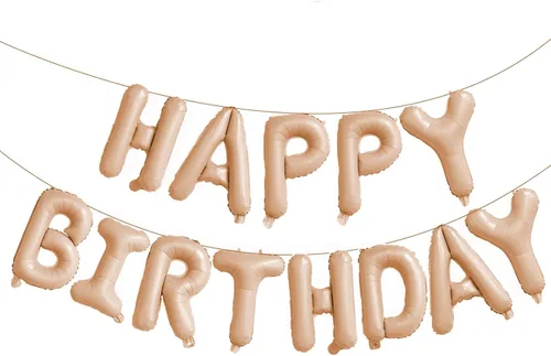 Vista 22 de KALOR Banner de Globos de Feliz Cumpleaños Rosa Bebé, Globos de Letras de Papel de Aluminio Mylar de 16 Pulgadas para Decoraciones de Fiesta