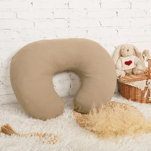 Vista 7 de Funda de almohada de muselina para lactancia, funda de almohada de algodón para bebés, niñas y niños, funda de almohada de lactancia suave