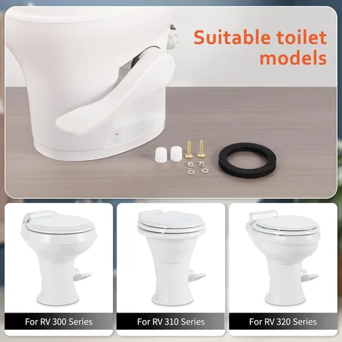Vista 2 de boeemi Sello de inodoro RV compatible con Camper Dometics 300 310 320 Series piezas de inodoro, kit de sello de inodoro para pieza de repuesto