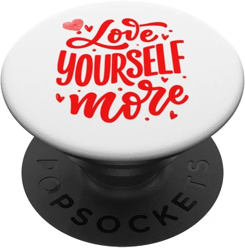 Vista 6 de Love Yourself More Positive Self Help Esteem Love & Support PopSockets MagSafe PopGrip for iPhone