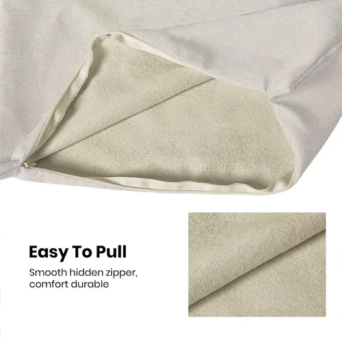 Vista 7 de Juego de 2 fundas de almohada bohemias de 18 x 18 pulgadas a rayas marrones y grises, fundas de almohada decorativas rústicas abstractas de lino