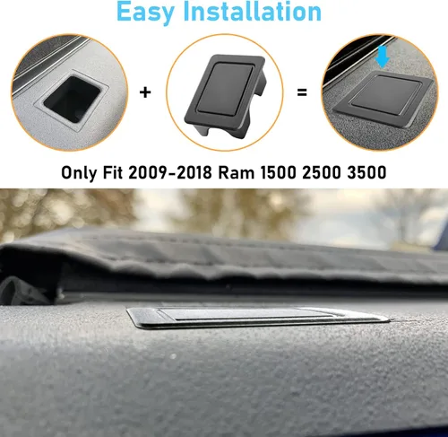 Vista 8 de Moonlinks Fundas de bolsillo para estacas de riel de cama Compatibles con Dodge Ram 1500 2500 3500 2009-2018, Tapones de orificios de estaca