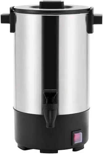 Vista 14 de SYBO SR-CP-50B - Cafetera de percolado de grado comercial de acero inoxidable Urna de agua caliente para hostelería, 50 tazas 8 L, metálica