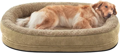 Vista 13 de JOEJOY Cama ortopédica para perros medianos, cama para mascotas de espuma viscoelástica con laterales de refuerzo, forro impermeable, funda
