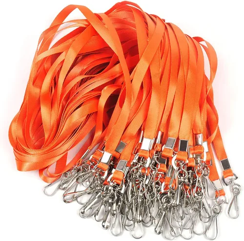 Vista 17 de Beebel 100 cordones morados para insignias de identificación, cordón plano con clip de insignia con gancho en J (morado)