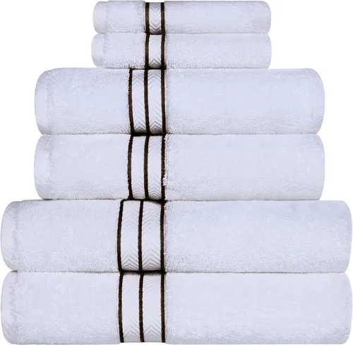 Vista 19 de Superior Juego de toallas de algodón turco ultra afelpadas de 10 piezas, ideal para baño principal, baño de invitados, secado rápido, ducha, spa