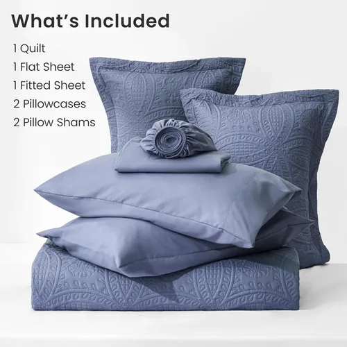 Vista 15 de Edredón de cama tamaño queen Love's cabin, color azul, para cama de verano, de microfibra ligera, estilo moderno, para todas las estaciones, 3