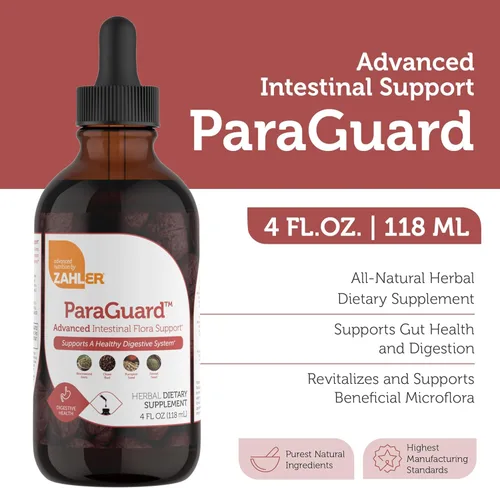 Vista 3 de Zahler ParaGuard - Suplemento digestivo avanzado, apoyo intestinal para humanos, contiene ajenjo, certificado Koshe.