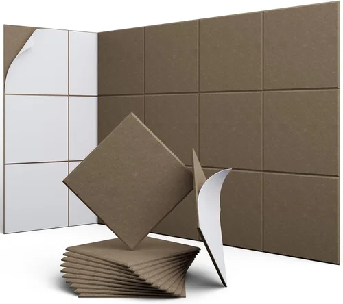 Vista 27 de Paneles acústicos hexagonales, paquete de 12 paneles de absorción de sonido de alta densidad de 12 x 10 x 0.4 pulgadas para mejorar la reducción