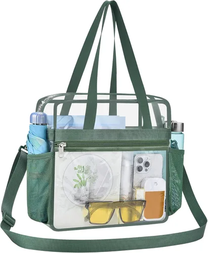 Vista 10 de Bolsa transparente para eventos de estadio 12 × 6 × 12 bolsa transparente para concierto, deporte, festival