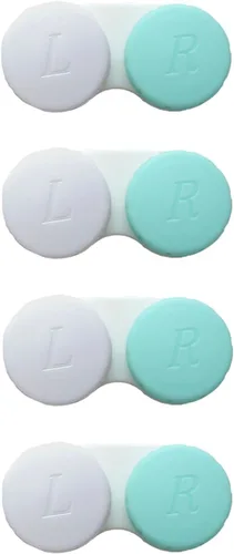 Vista 10 de 4 Pack Estuche para lentes de contacto Caja de almacenamiento para lentes de contacto de colores (Colores variados)