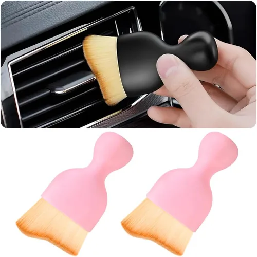 Vista 25 de Blilo Cepillo para Detalles del Interior del Automóvil, Cepillos de Limpieza de Cerdas Suaves para Auto, Colectores Curvos de Suciedad y Polvo
