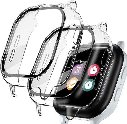 Vista 12 de Kuaguozhe [Paquete de 2 protectores de pantalla compatibles con Gizmo Watch 2, vidrio templado, transparente + azul]
