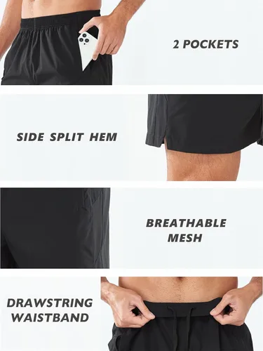 Vista 5 de NORTHYARD Men's Running Athletic Shorts 5'' Workout Gym Tennis Short Quick Dry Lightweight Active Sports Basketball