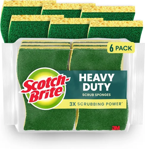 Vista 17 de Scotch-Brite - Esponja resistente para restregar, 12 esponjas de cocina, diseñada para desastres difíciles en la cocina, dura 3 veces más*, mejor